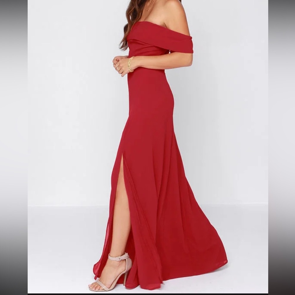 re:named Strapless Red Dress